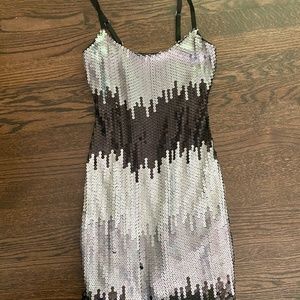 Sequin Black & Silver Dress